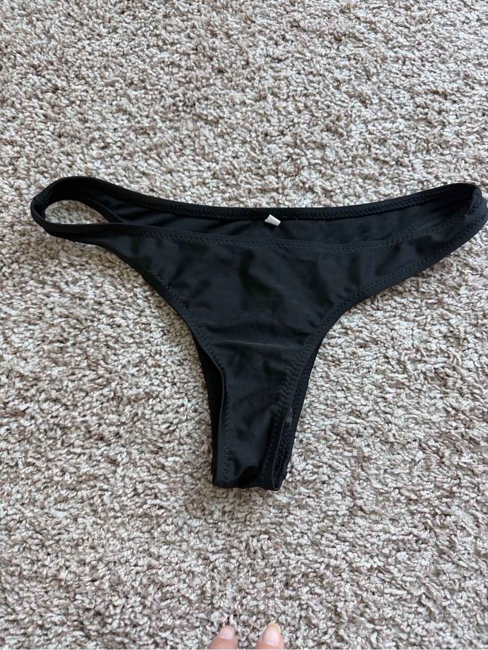 Black Women’s Swim Bottom - Minimal Bikini Brief